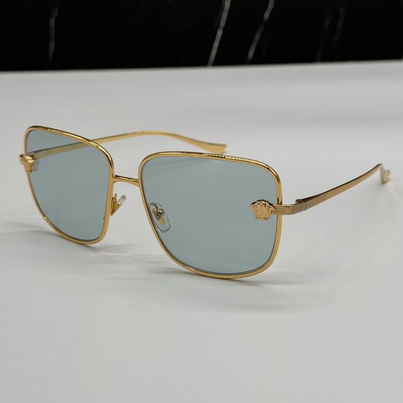 NEW VERSACE VE2282 1002/9C WOMEN SUNGLASSES GOLD/BLUE VE2282 10029C EYEWEAR main image 6
